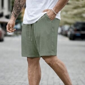 Banana Republic Drawstring Waist Cotton Deck Shorts, Army Green